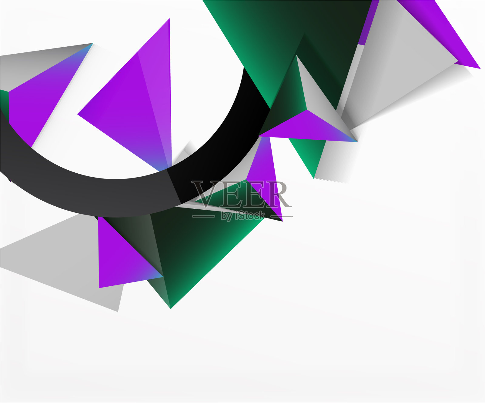 抽象背景马赛克三维三角形插画图片素材