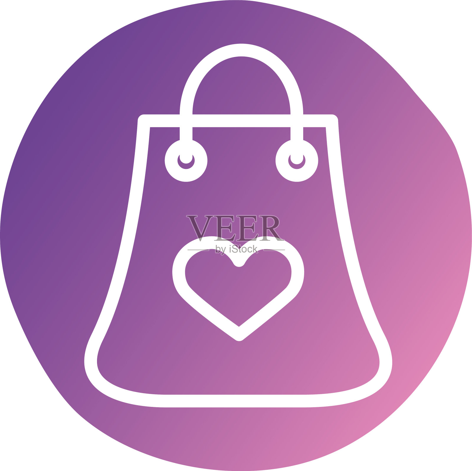 购物袋纸用爱心挡风格设计元素图片