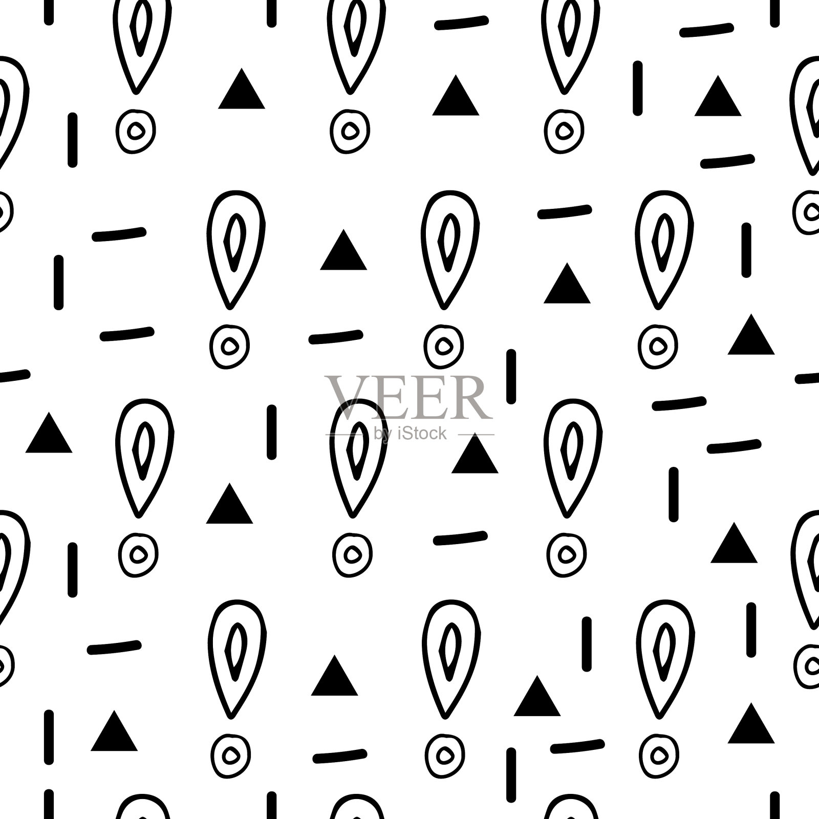 感叹号无缝图案上白色插画图片素材