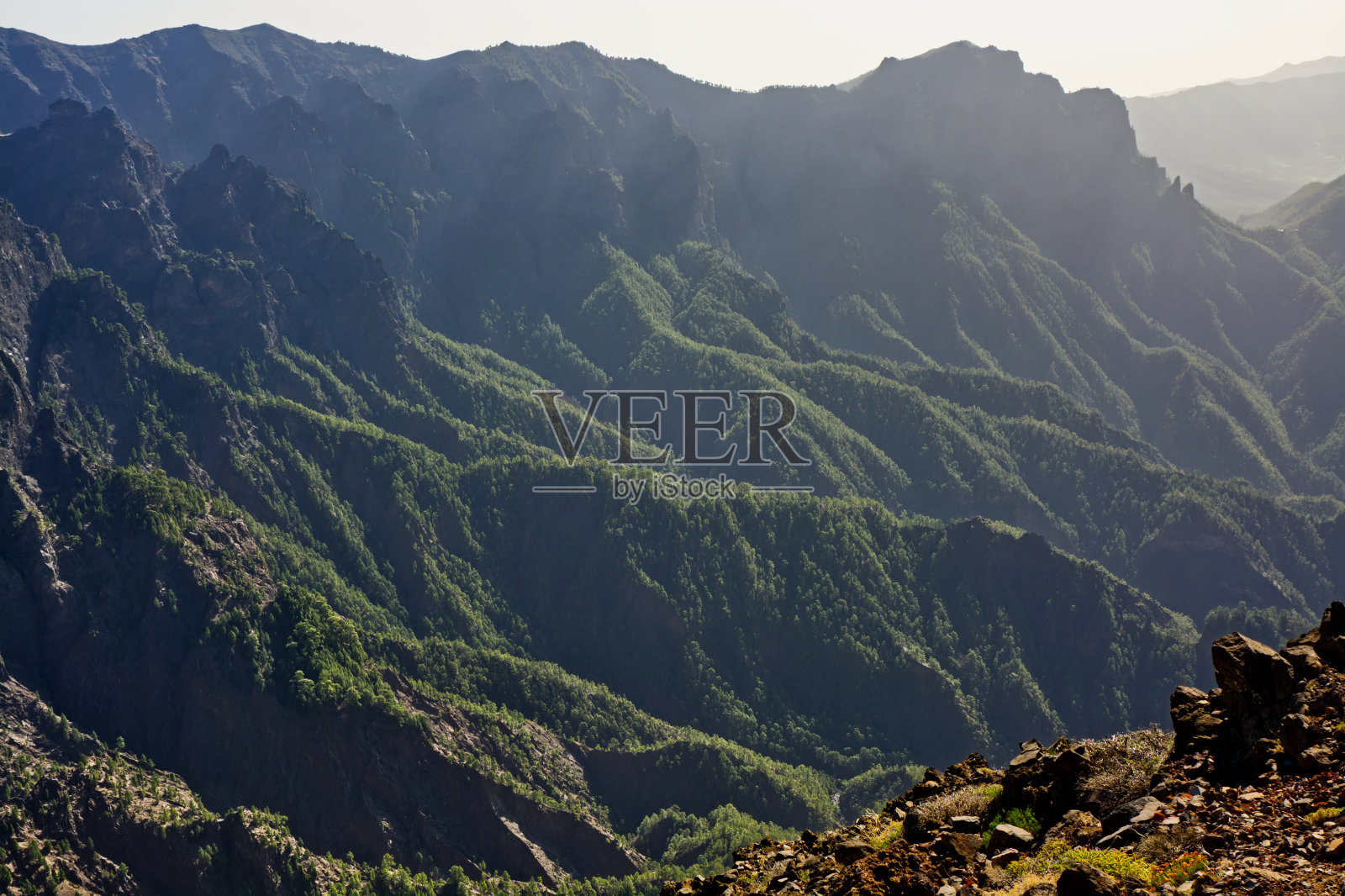 拉帕尔马火山口，加那利群岛照片摄影图片