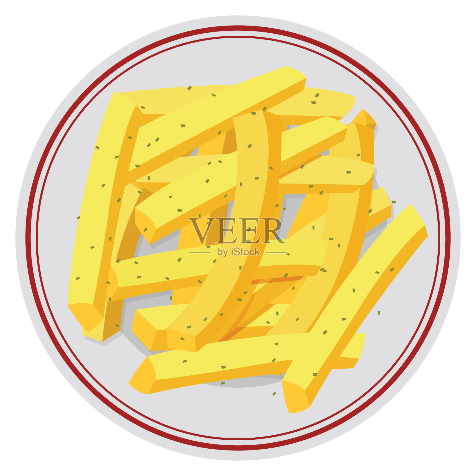 炸薯条插画图片素材