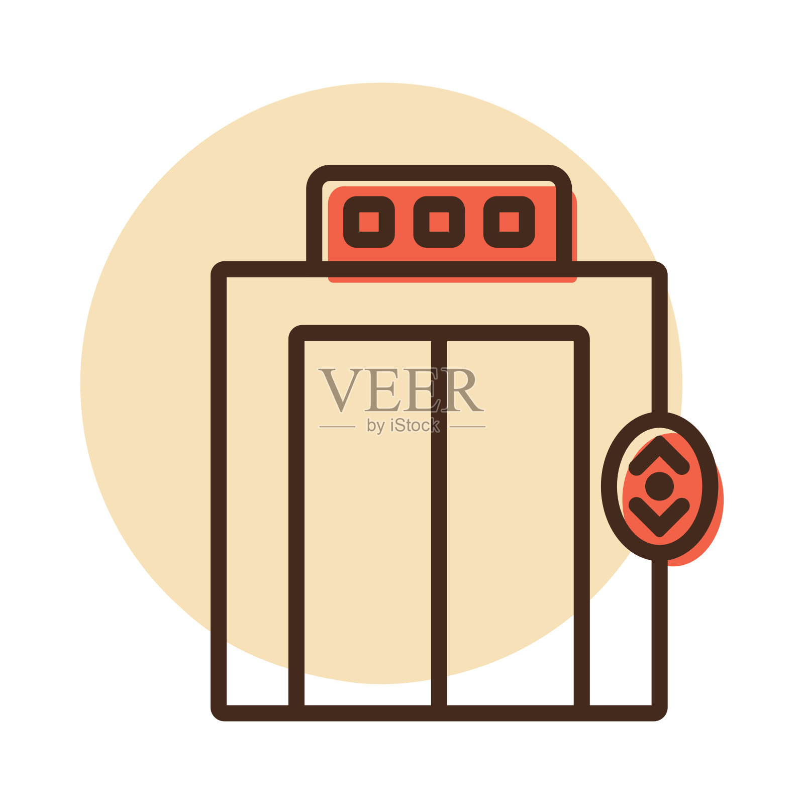 电梯，电梯平面矢量图标图标素材