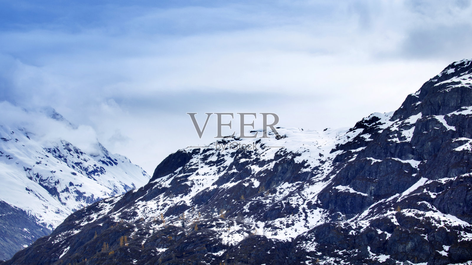 阿拉斯加，美国，冰川湾，国家公园，雄伟的冰峰照片摄影图片