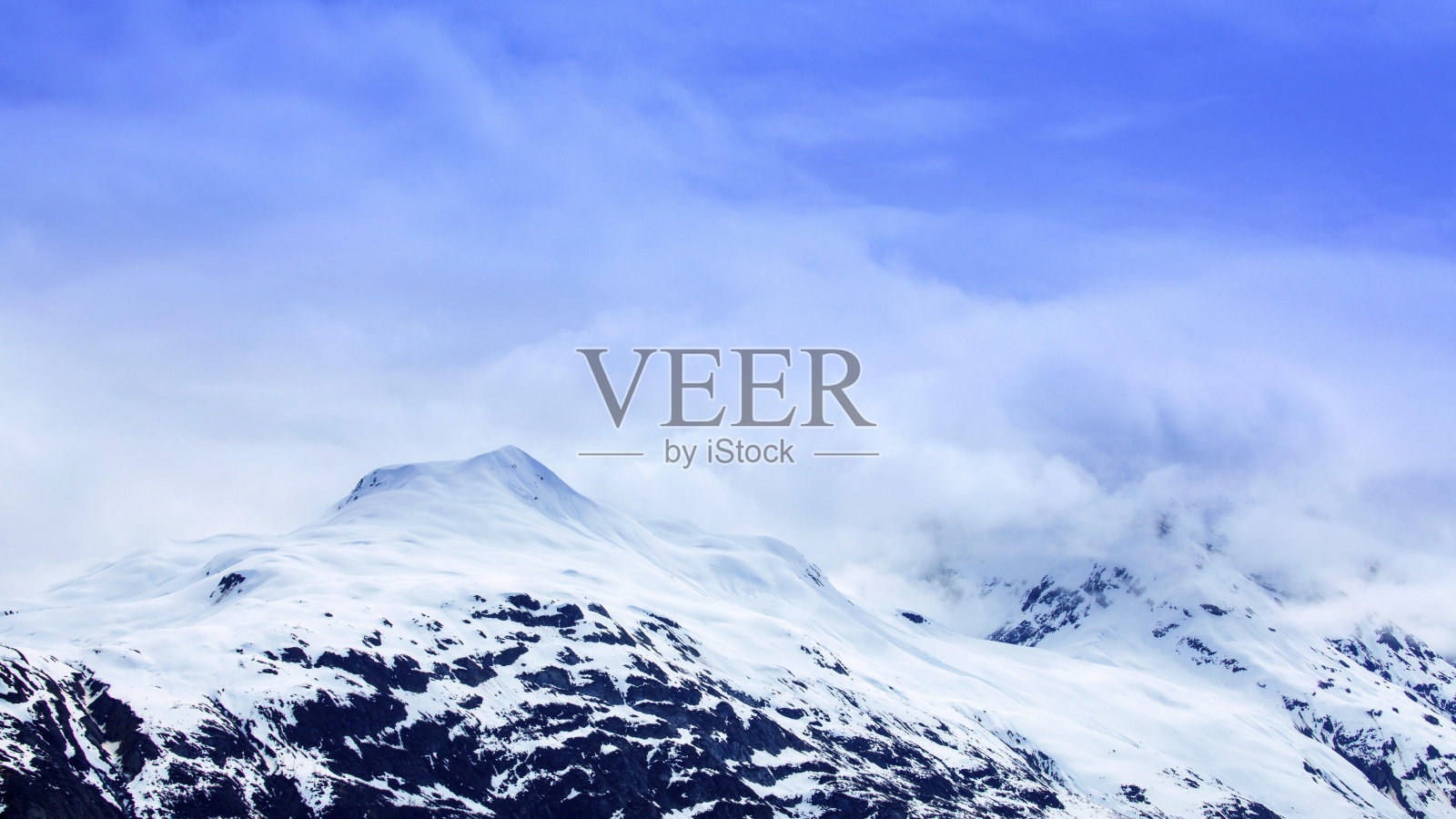 阿拉斯加，美国，冰川湾，国家公园，雄伟的冰峰照片摄影图片