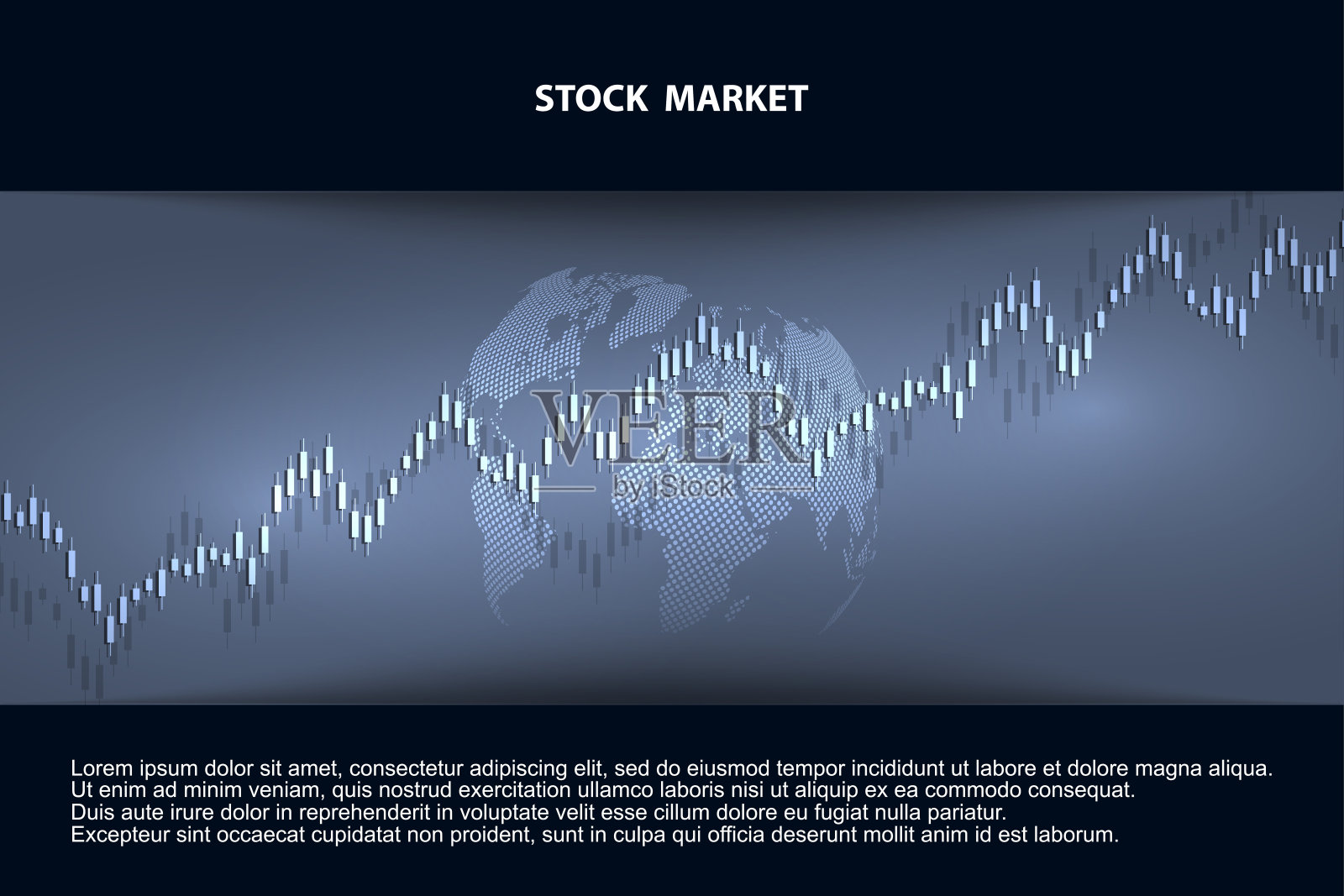 股票市场图表或外汇交易图表的业务和财务概念，报告和投资。矢量图插画图片素材