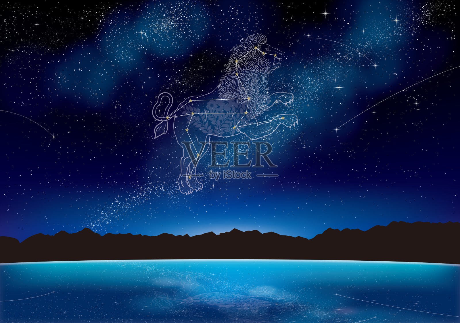 利奥与海插画图片素材