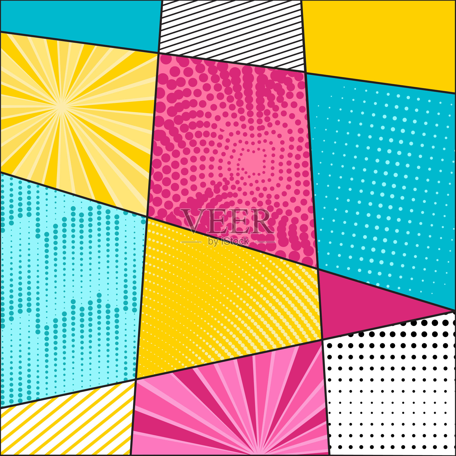 漫画书图案背景插画图片素材