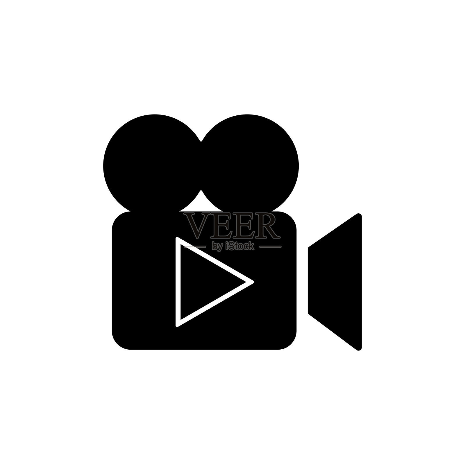 视频图标时尚的平面设计图标素材