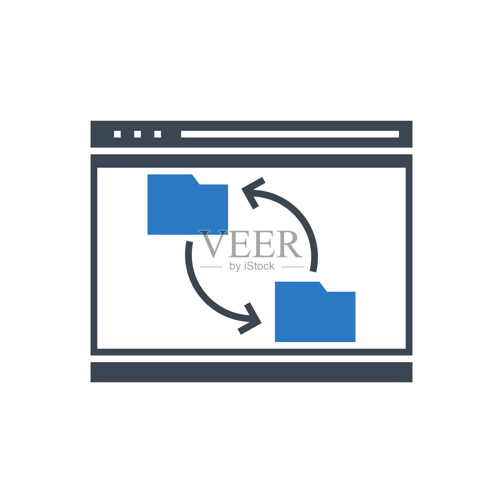 同步矢量字形图标插画图片素材