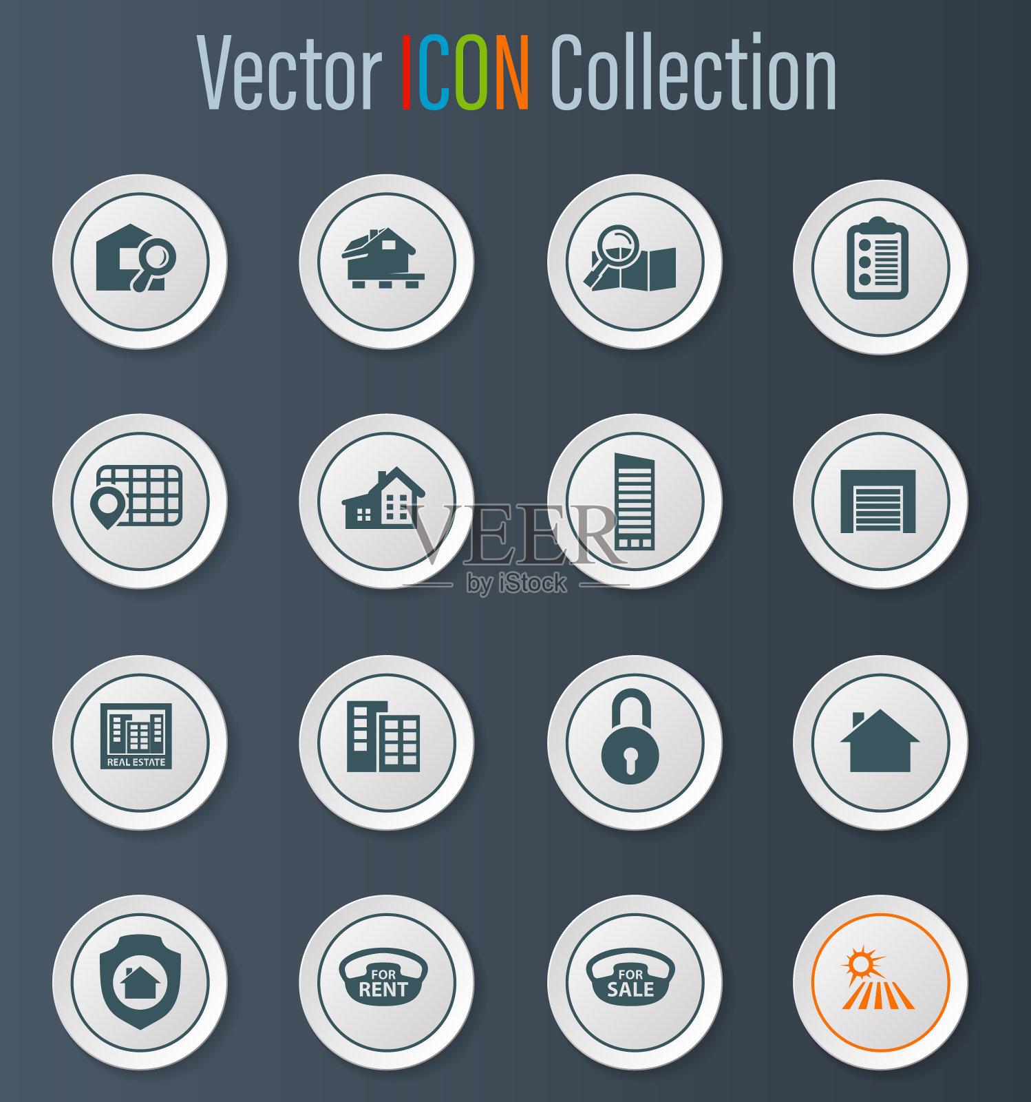 房地产图标集图标素材