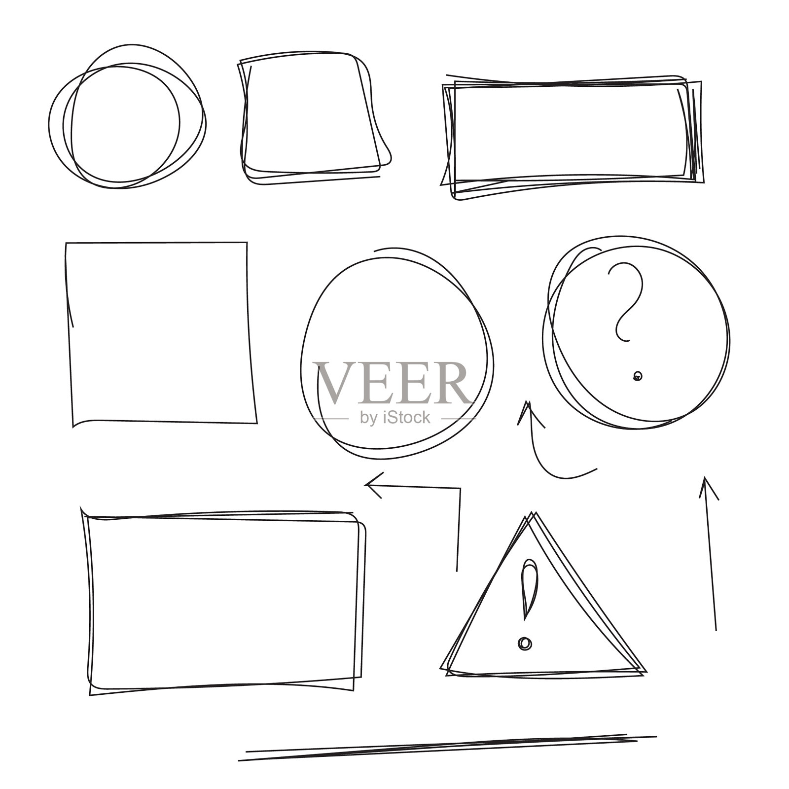 设置手绘文本框。插画图片素材