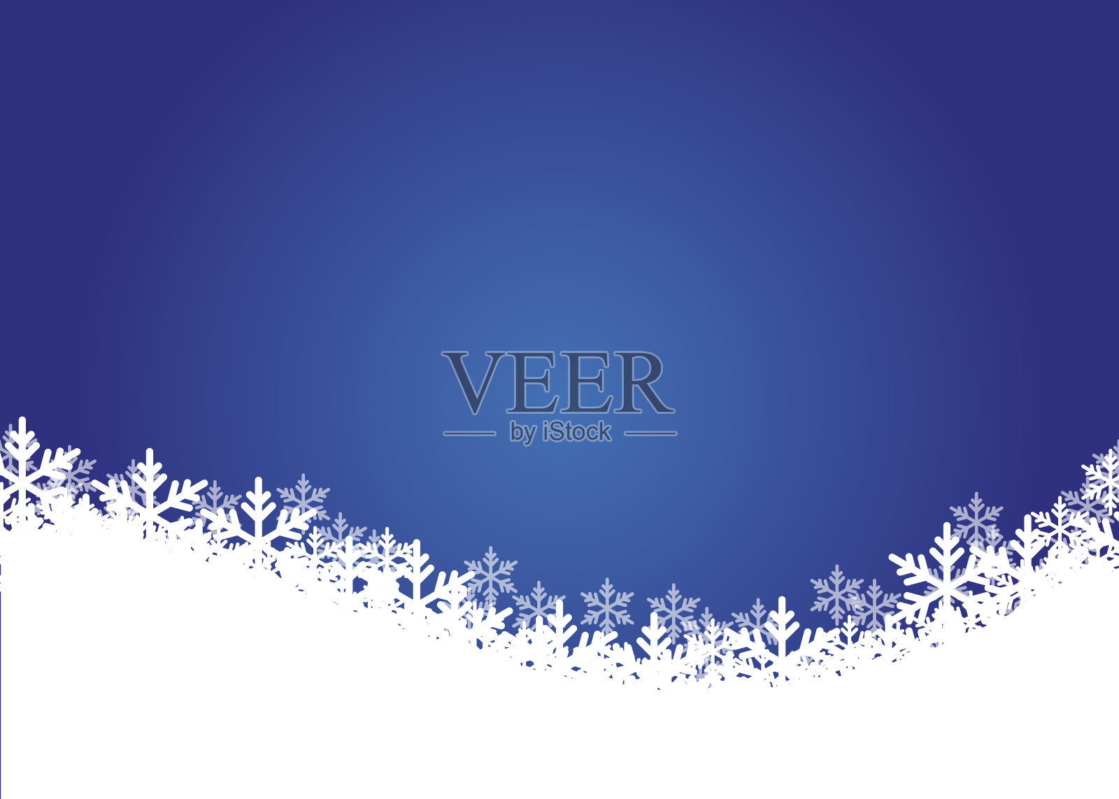 蓝色圣诞背景，插图。插画图片素材