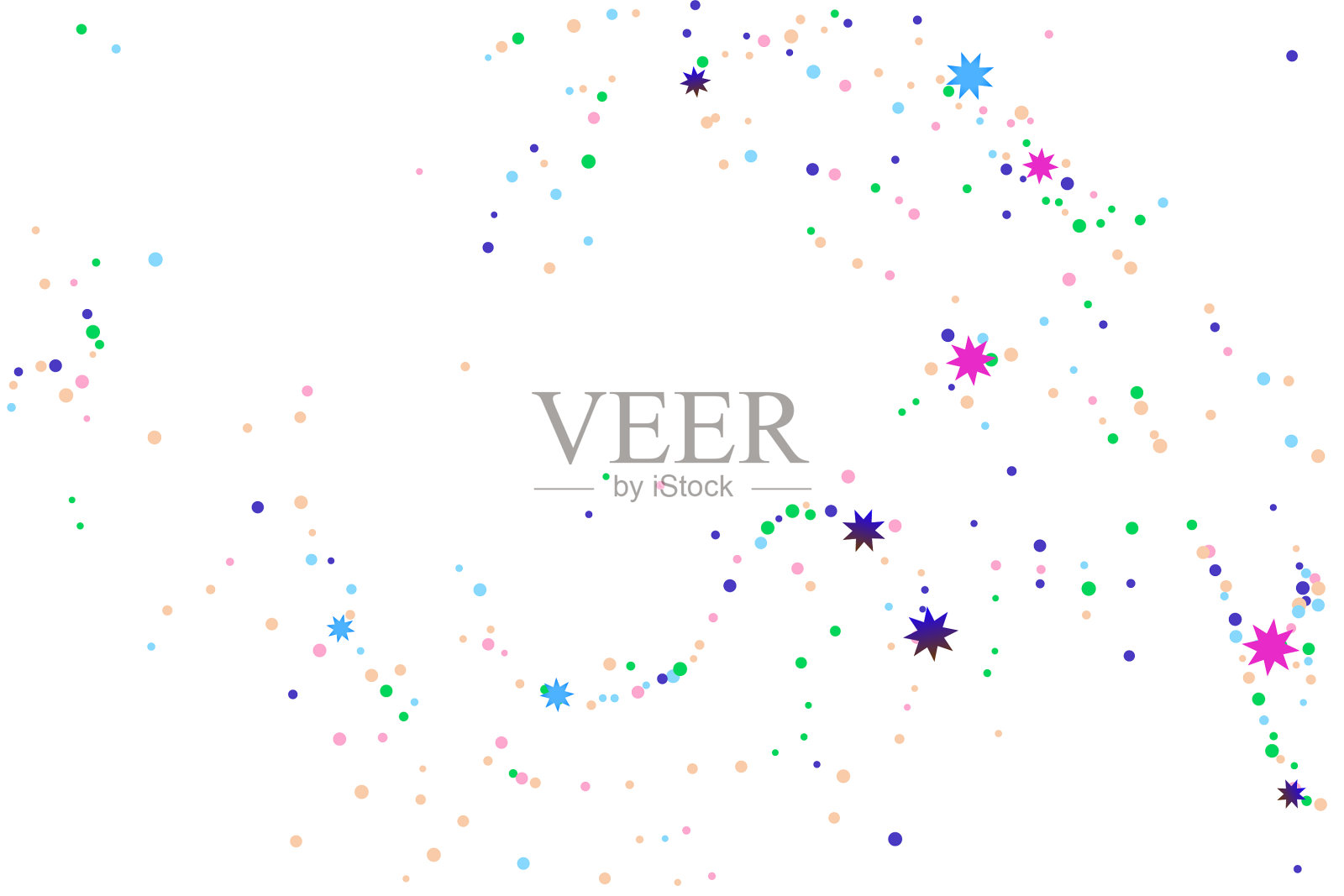 彩色纸屑插画图片素材