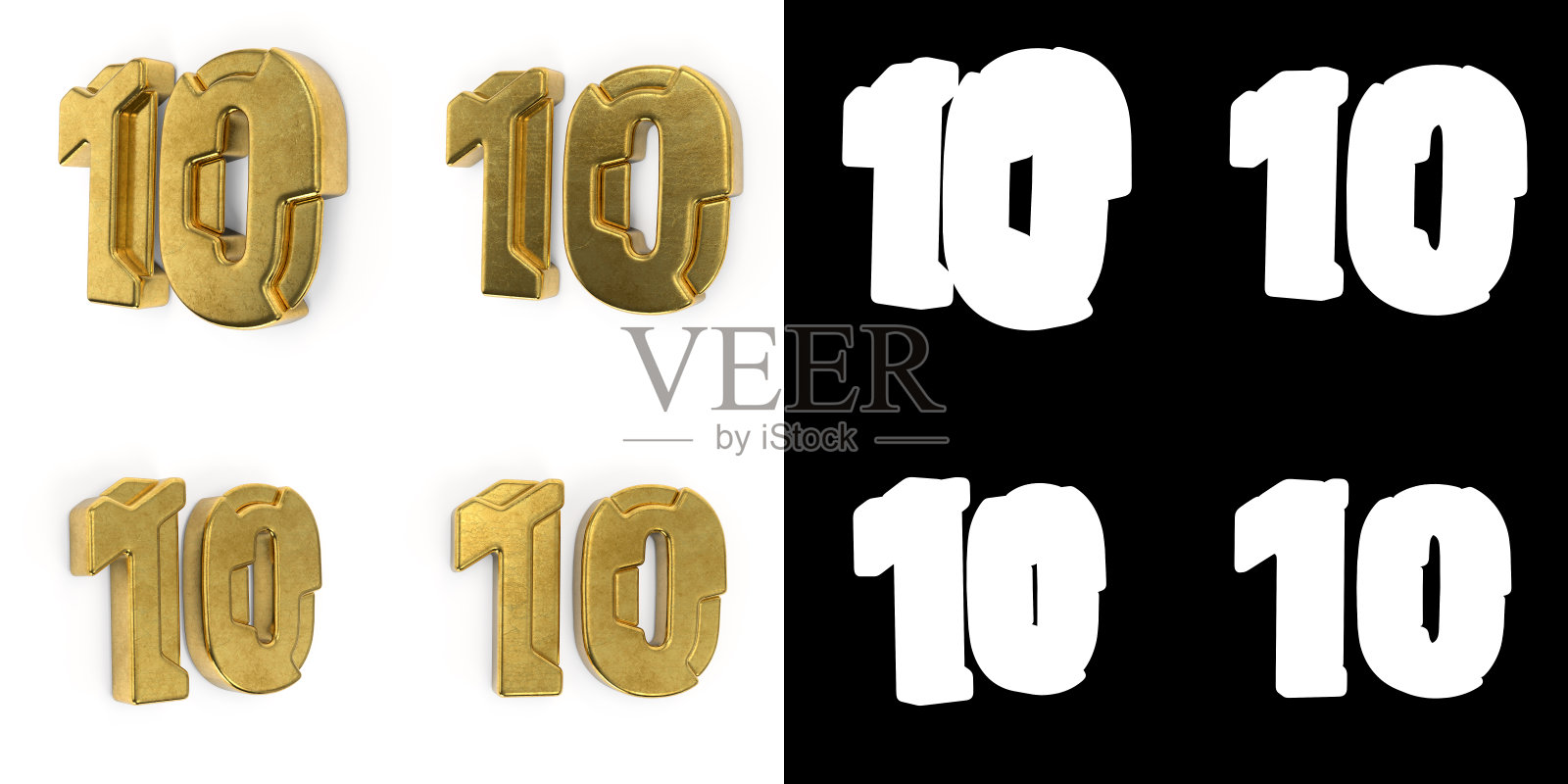 套金数字十年庆典照片摄影图片