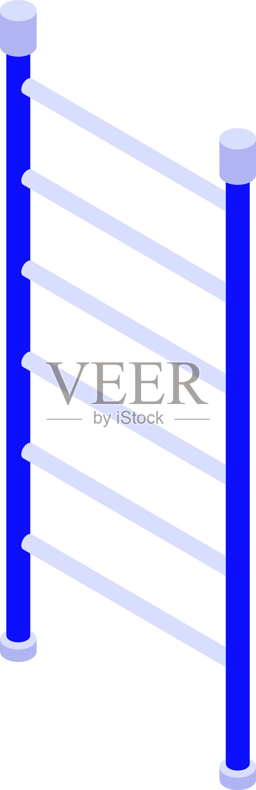 儿童游乐场图标等距风格插画图片素材