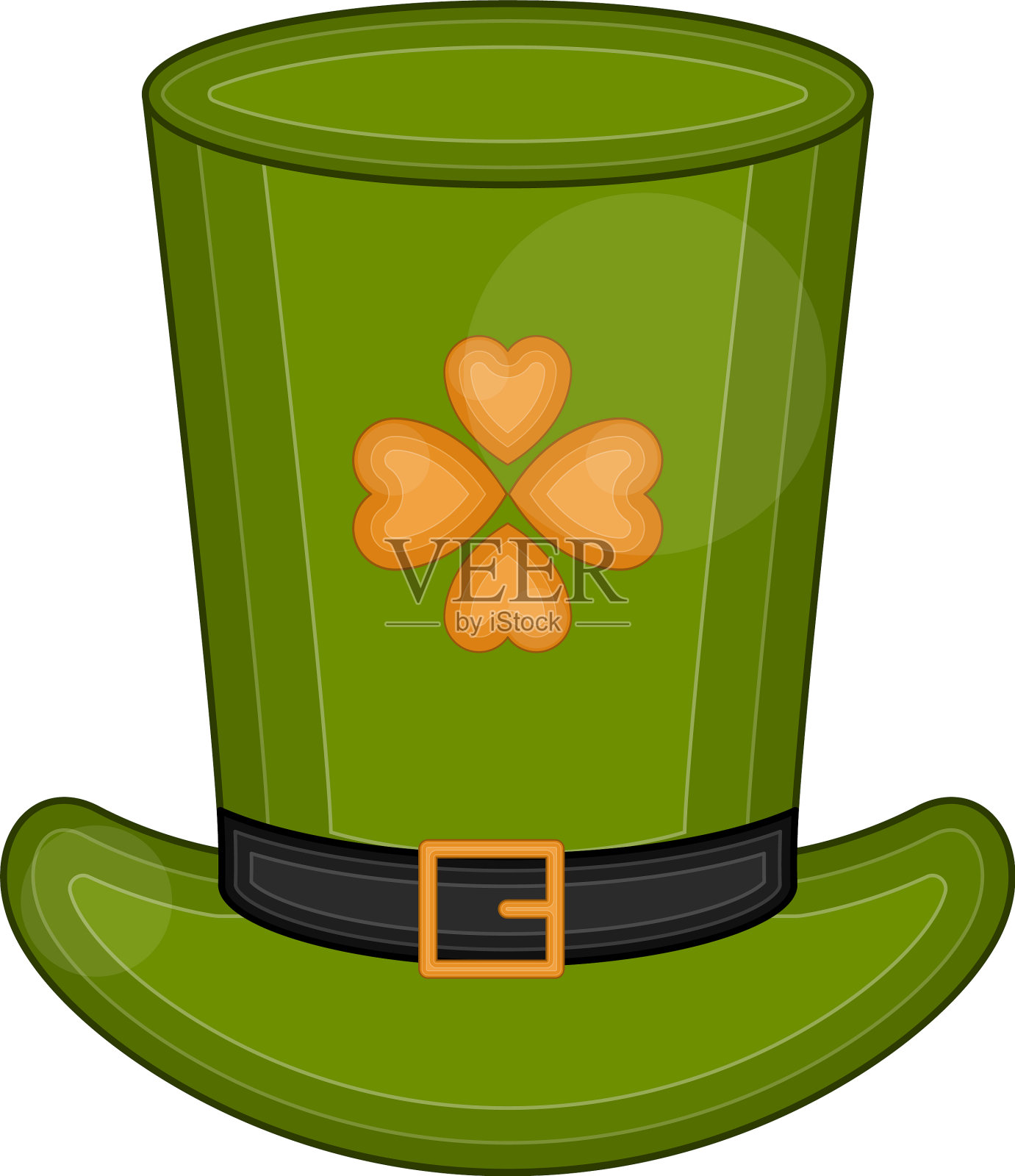 孤立的传统爱尔兰帽插画图片素材