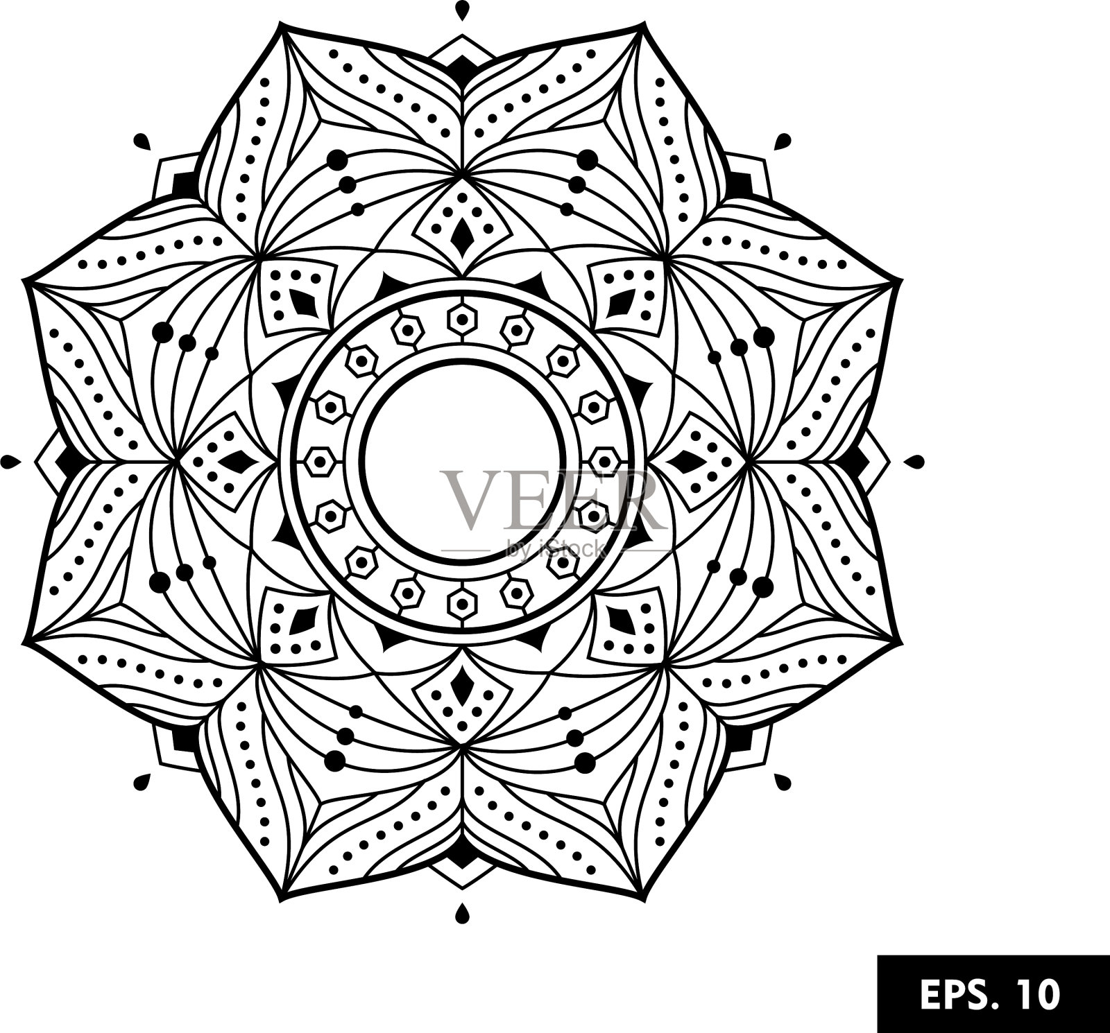 曼陀罗美丽的曼陀罗设计插画图片素材