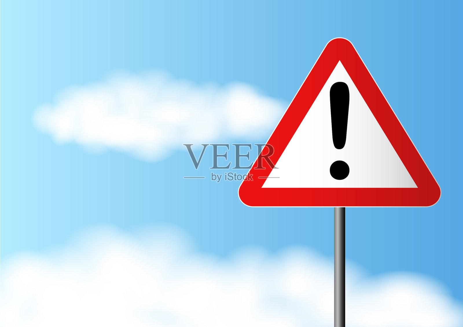 警告路标插画图片素材