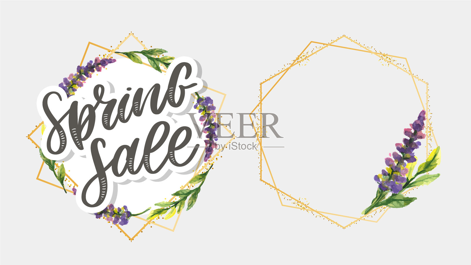 水彩销售横幅的背景模板插画图片素材