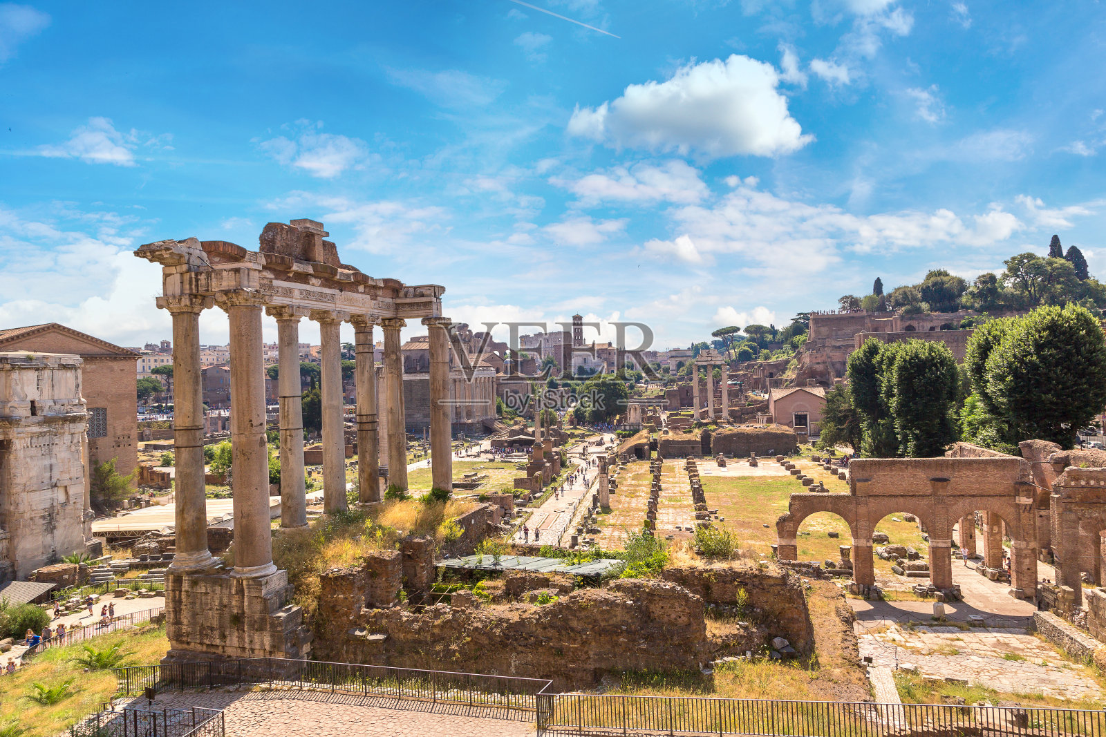 古罗马古罗马广场遗址照片摄影图片