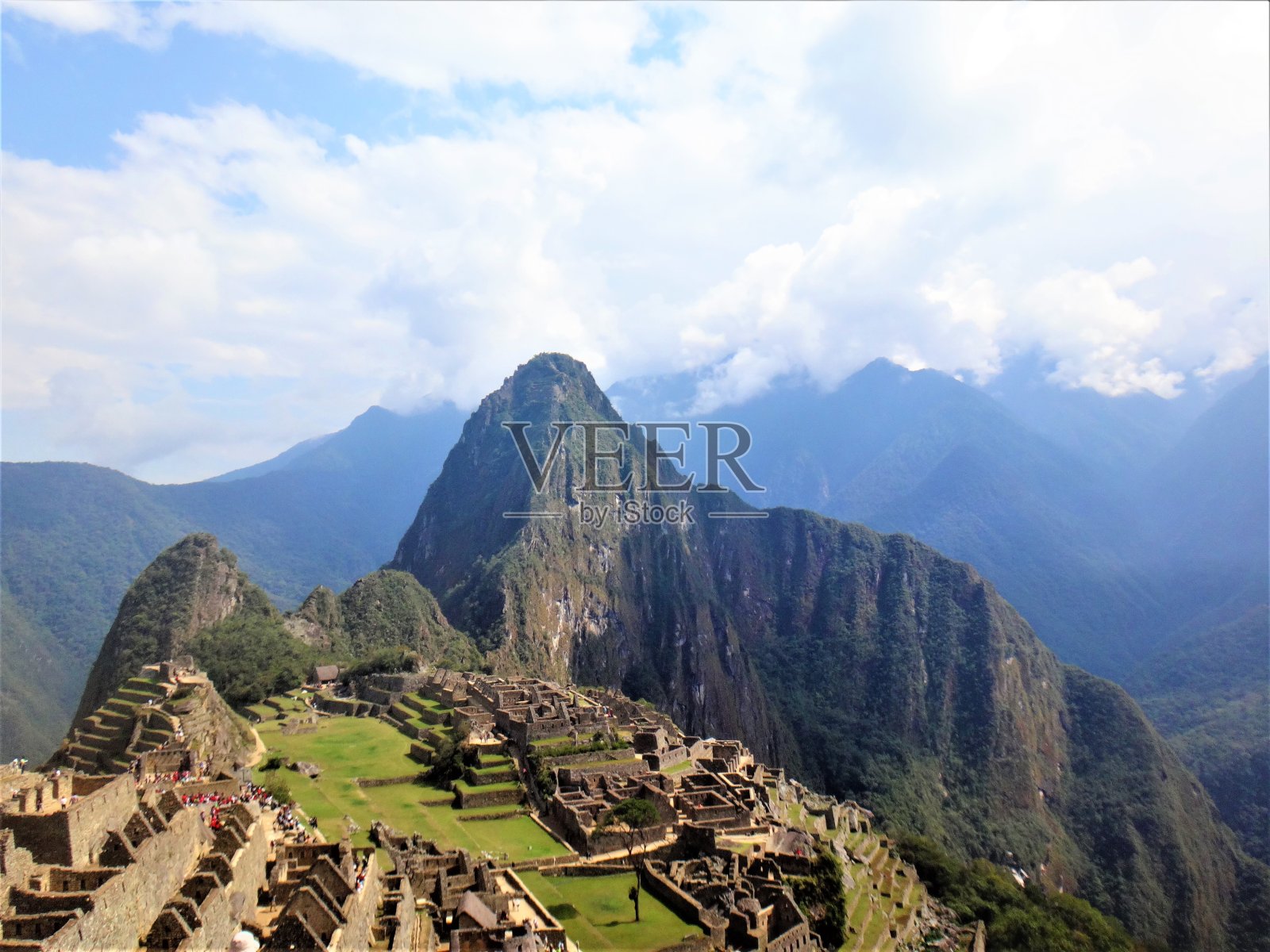 秘鲁古城马丘比丘的著名考古遗址照片摄影图片
