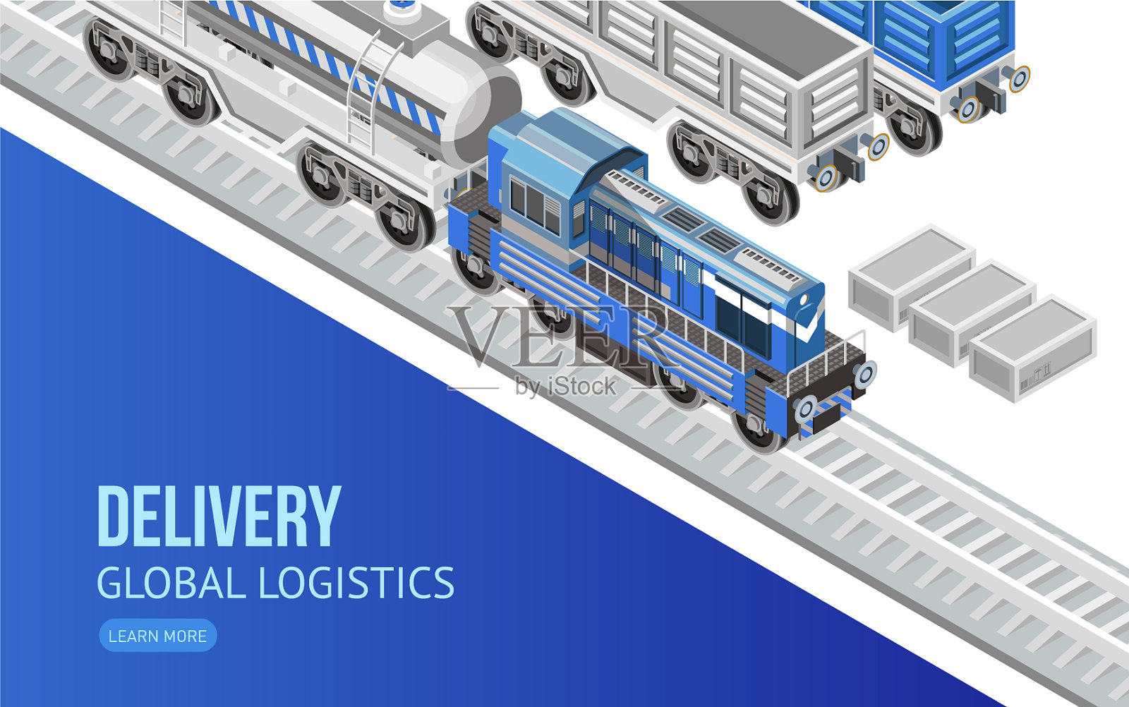 配送服务网页设计插画图片素材