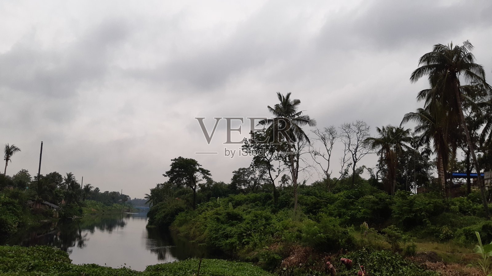 西孟加拉邦运河照片摄影图片