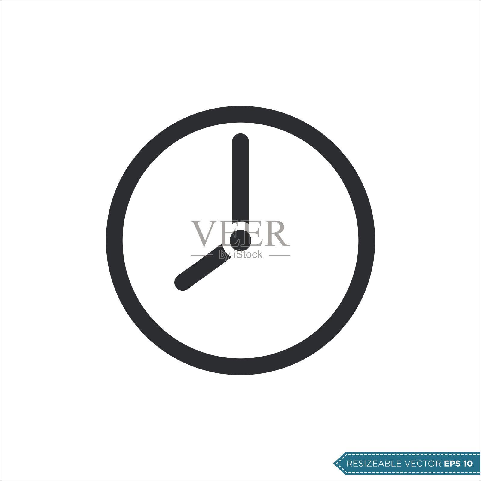 时钟图标矢量模板平面设计插图设计插画图片素材