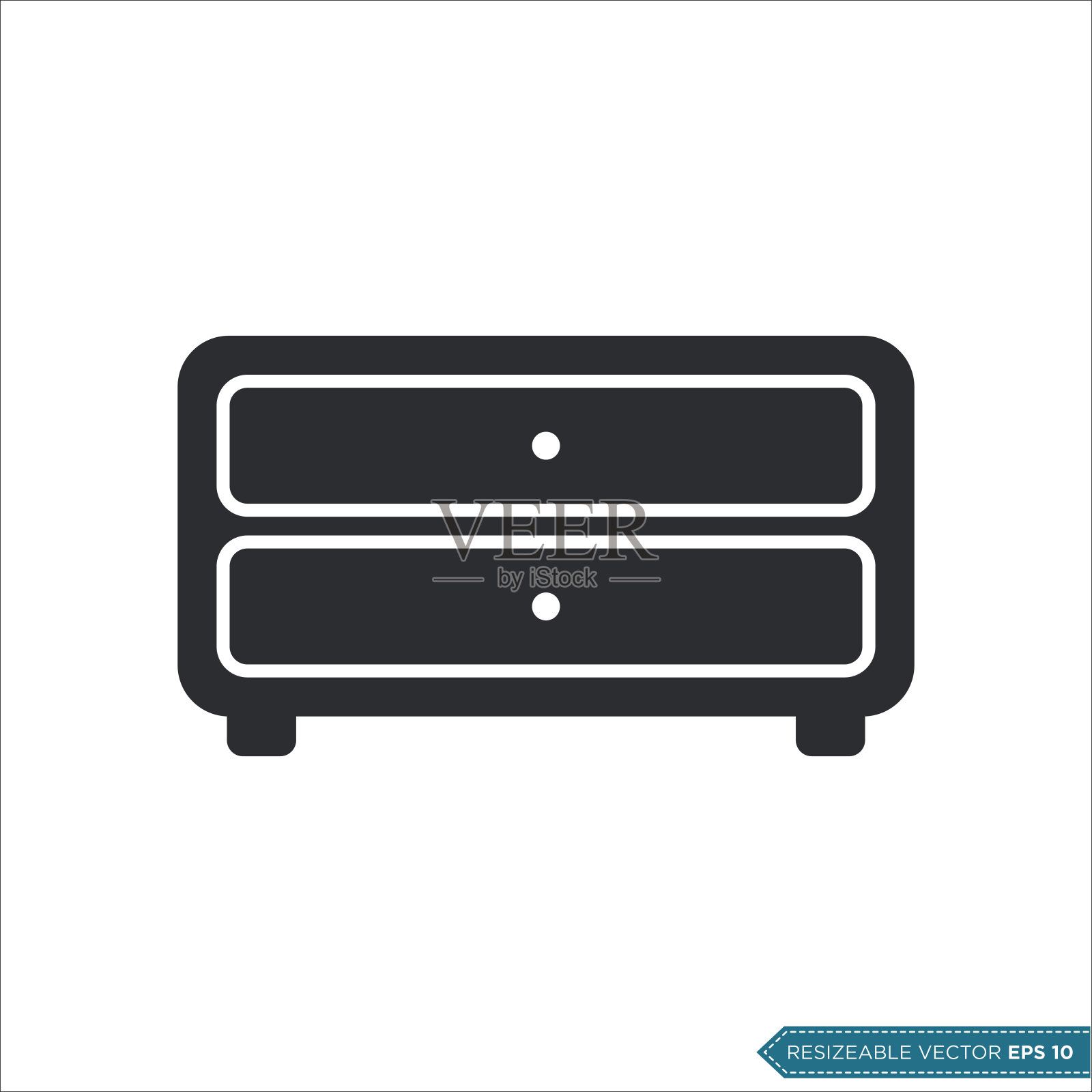 橱柜抽屉图标矢量模板插图设计插画图片素材