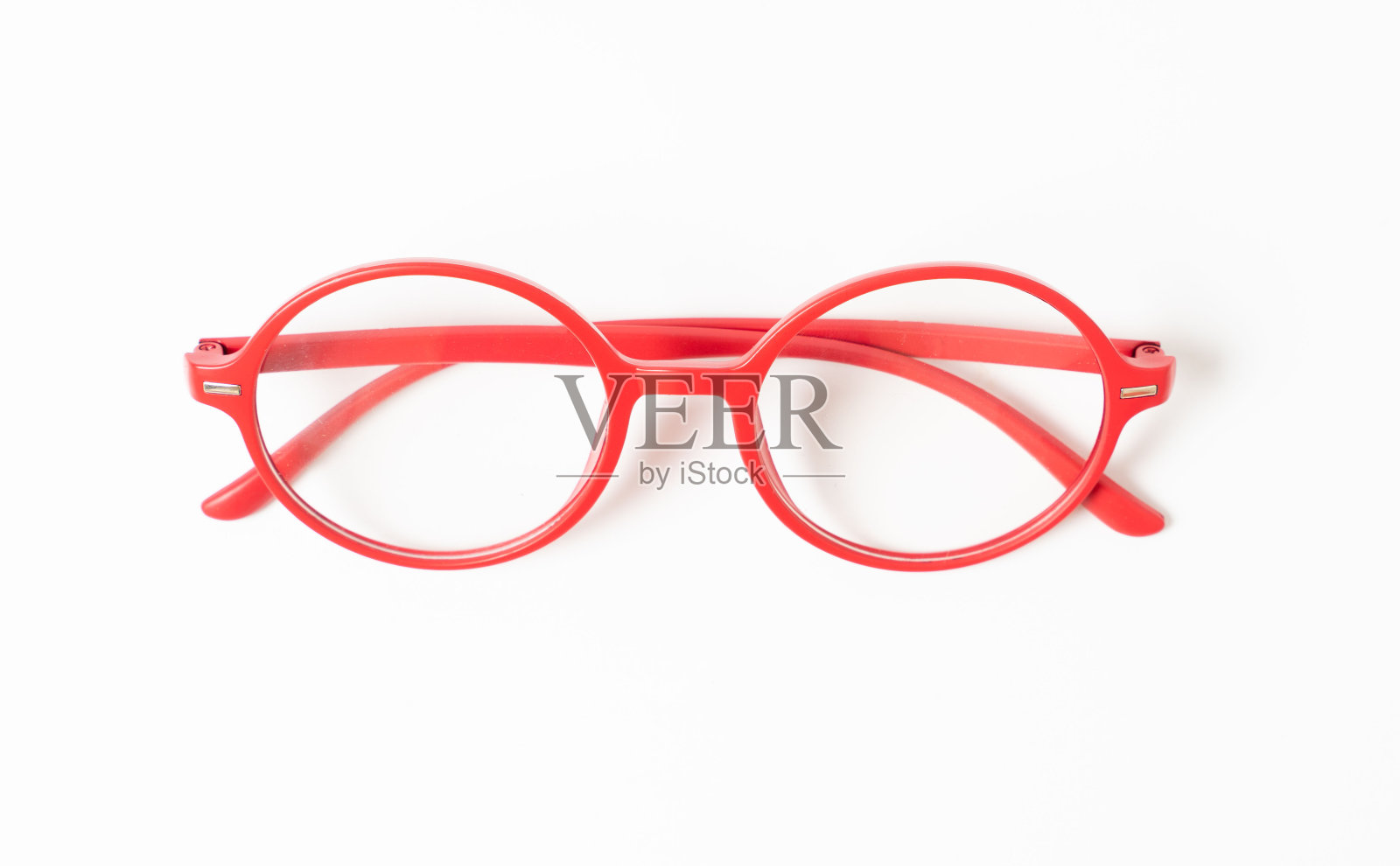 红色时尚眼镜孤立在白色背景照片摄影图片