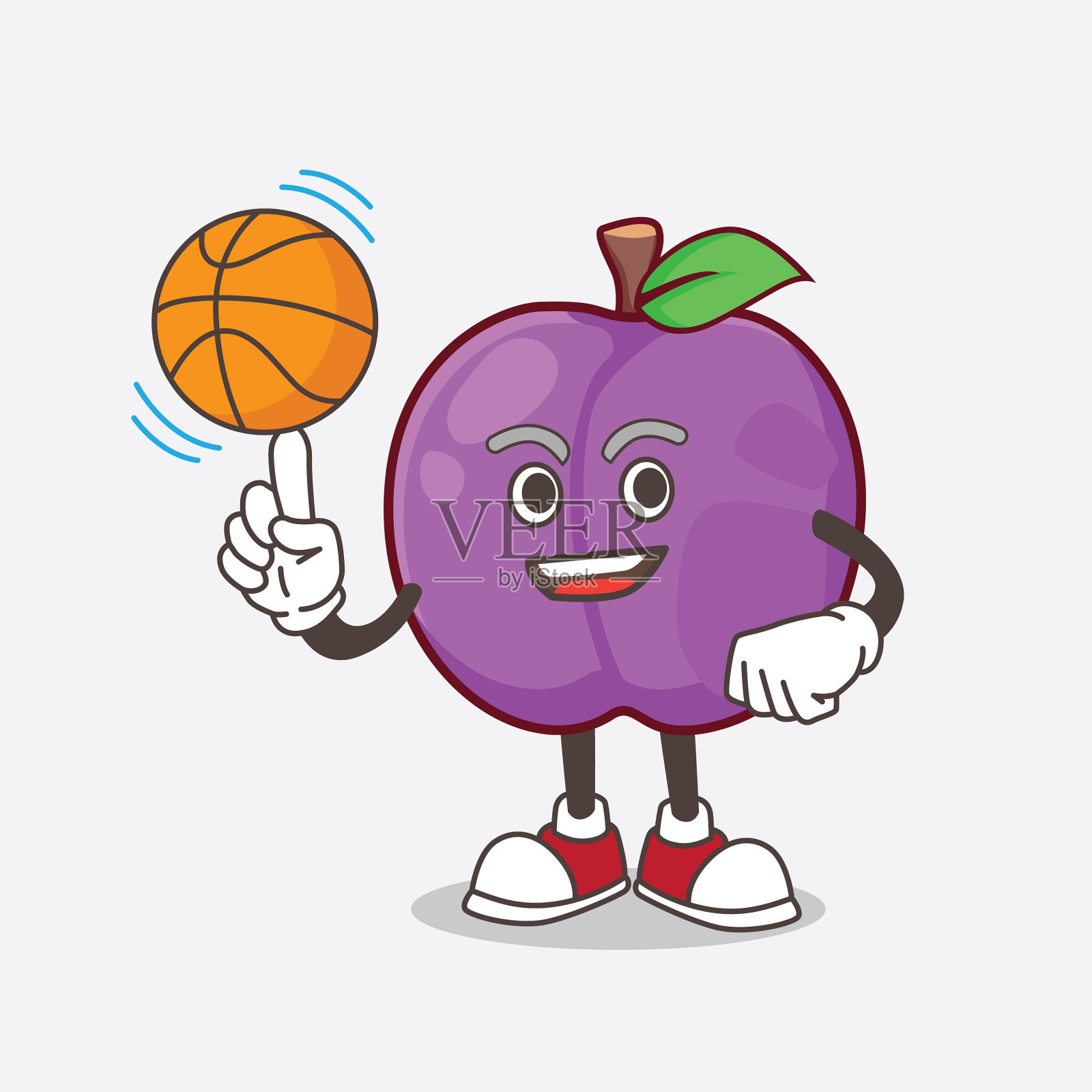 梅花水果卡通人物与吉祥物插画图片素材