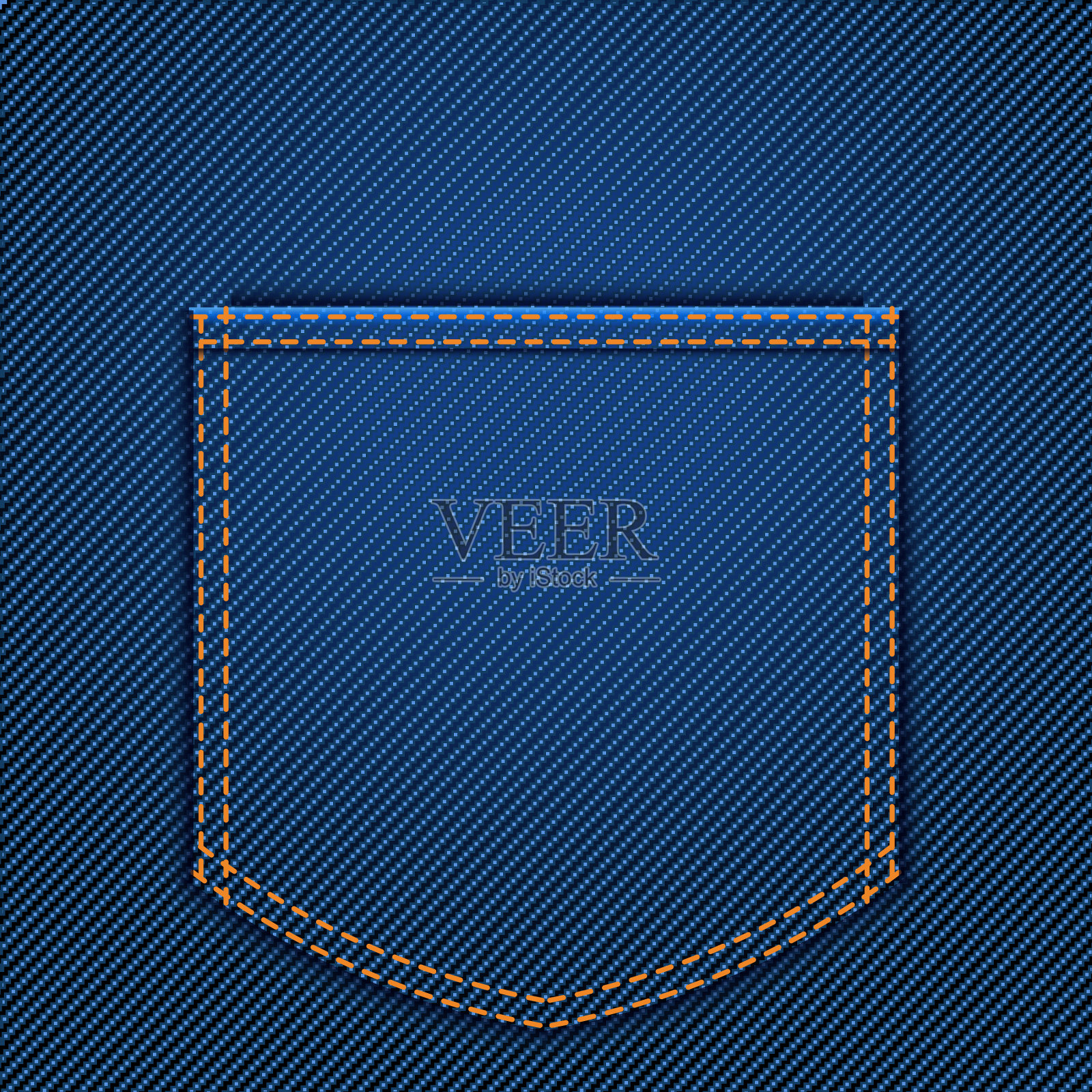 回到牛仔裤的口袋里插画图片素材