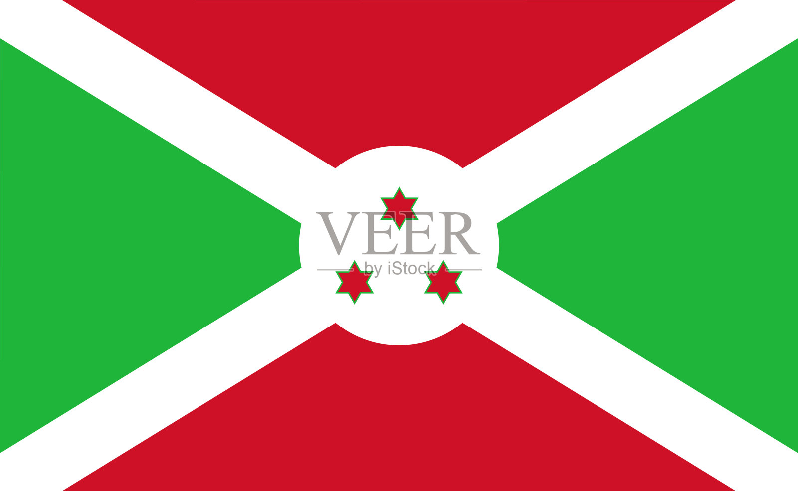 国旗布隆迪。矢量图设计元素图片