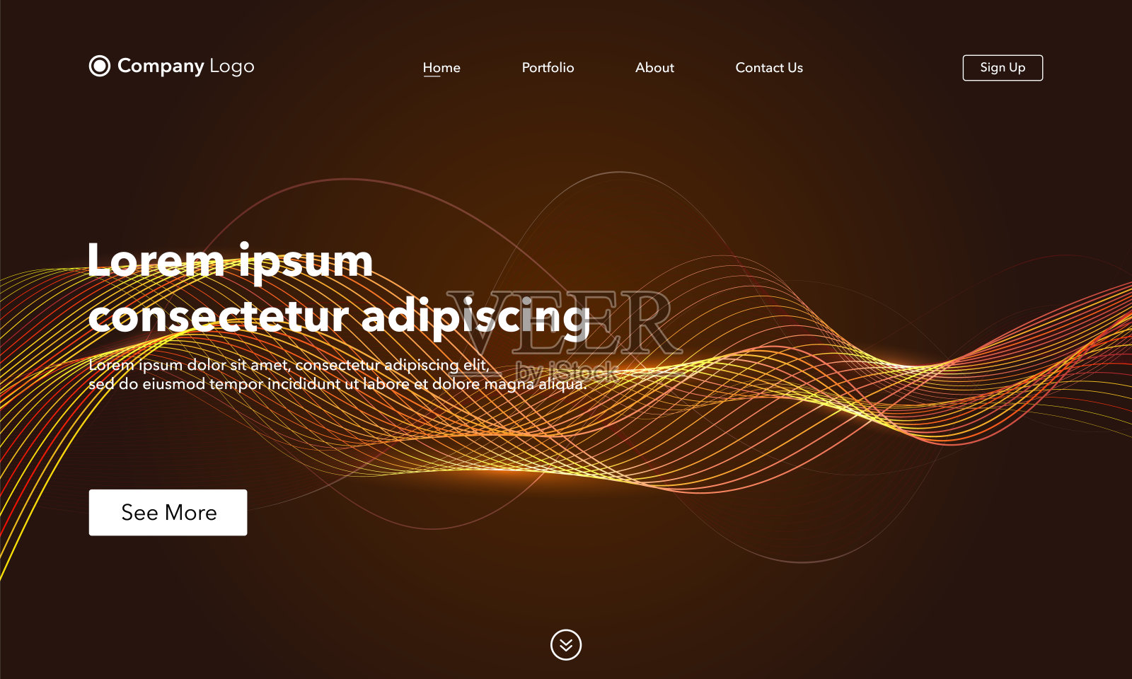 着陆页。摘要背景网站。网站或应用程序模板。现代设计。抽象向量风格插画图片素材