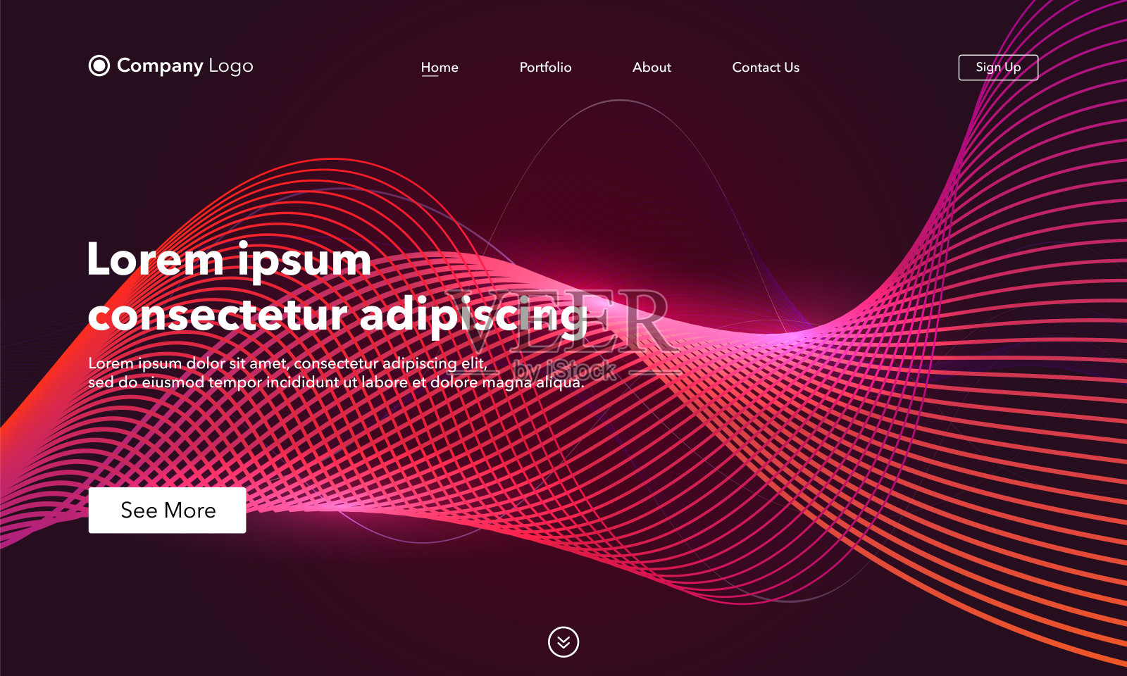 着陆页。抽象背景的网站。网站或应用的模板。现代设计。摘要矢量风格插画图片素材