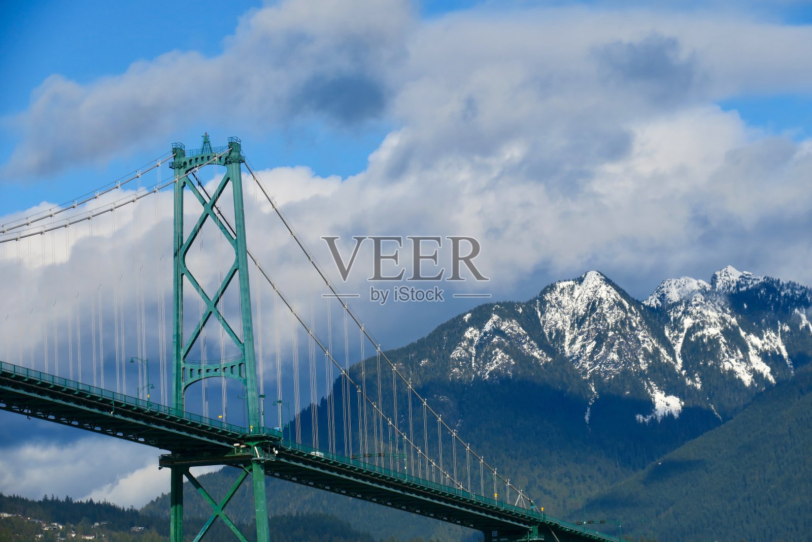 桥与山照片摄影图片