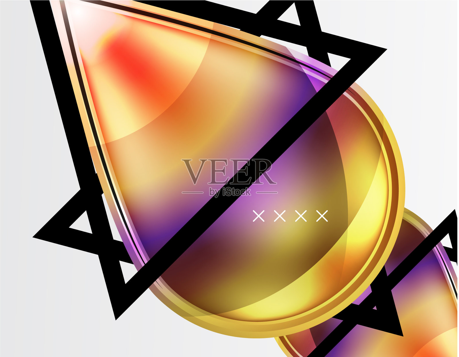 抽象背景-光泽玻璃气泡插画图片素材