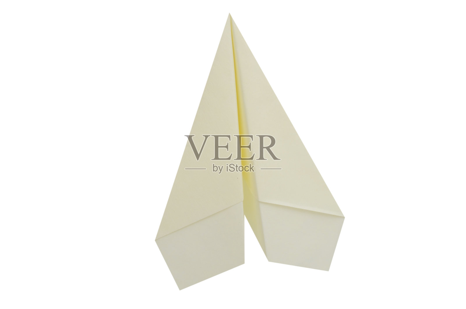 黄色平面折纸在白色上照片摄影图片