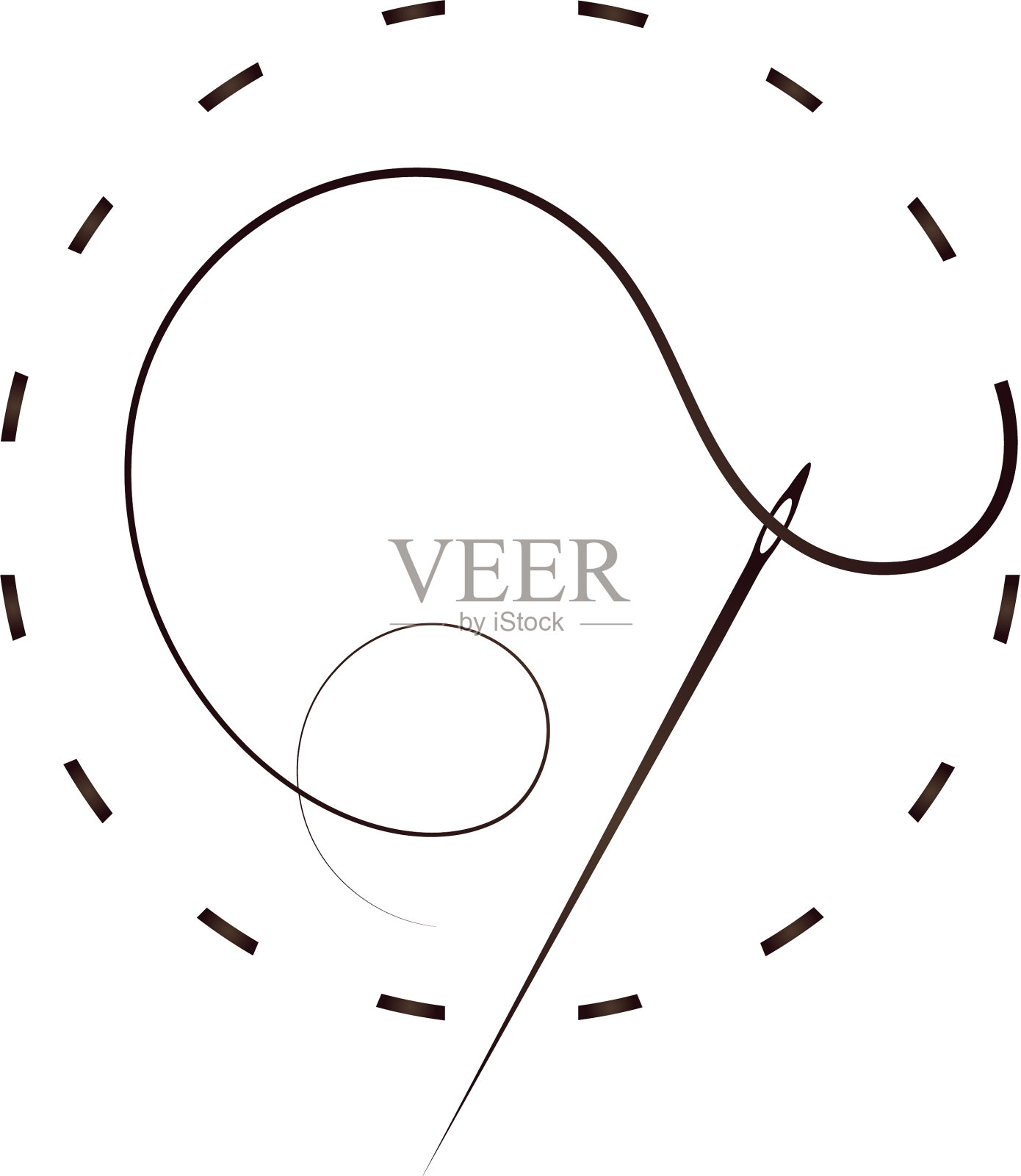 针和线缝符号插画图片素材