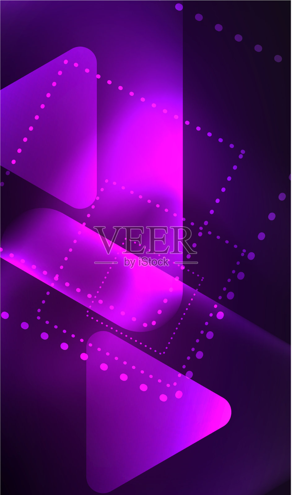 发光的霓虹灯闪亮透明抽象几何插画图片素材