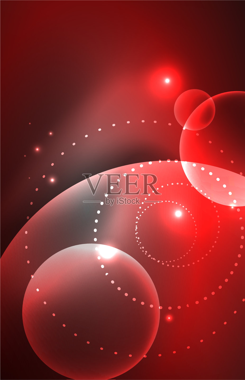 霓虹灯闪闪发光透明发光的圆与光插画图片素材