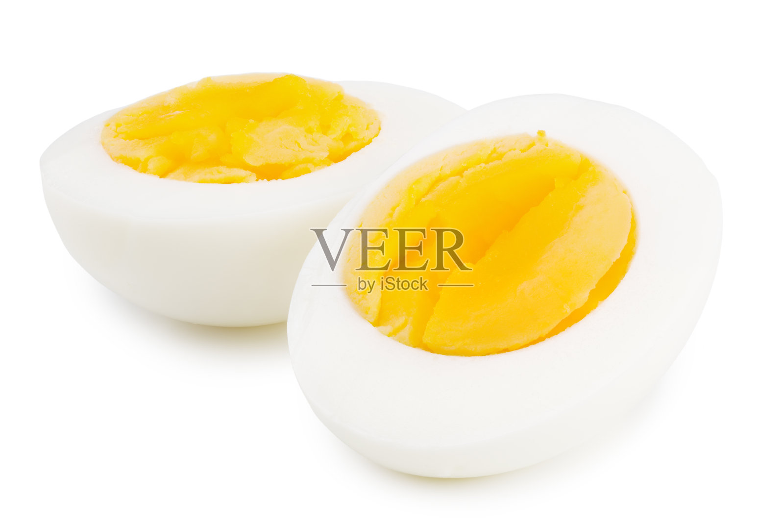 半只煮鸡蛋孤立在白色背景上照片摄影图片