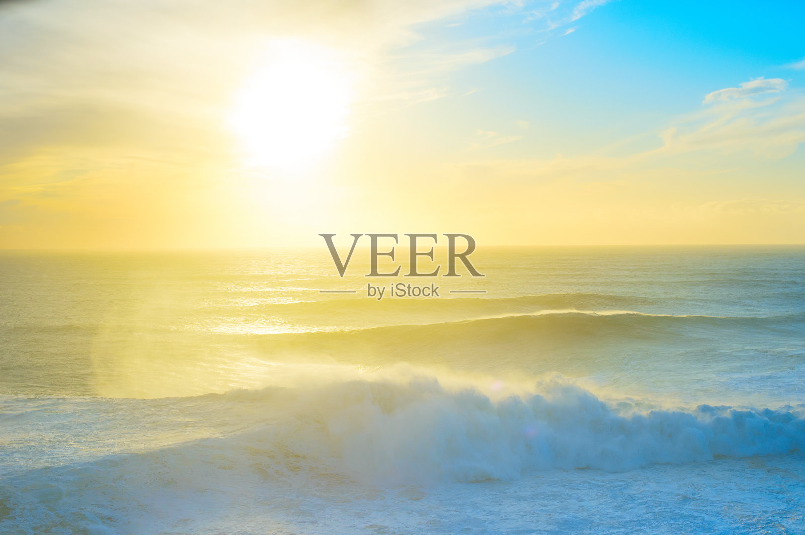 大西洋日落葡萄牙五颜六色照片摄影图片