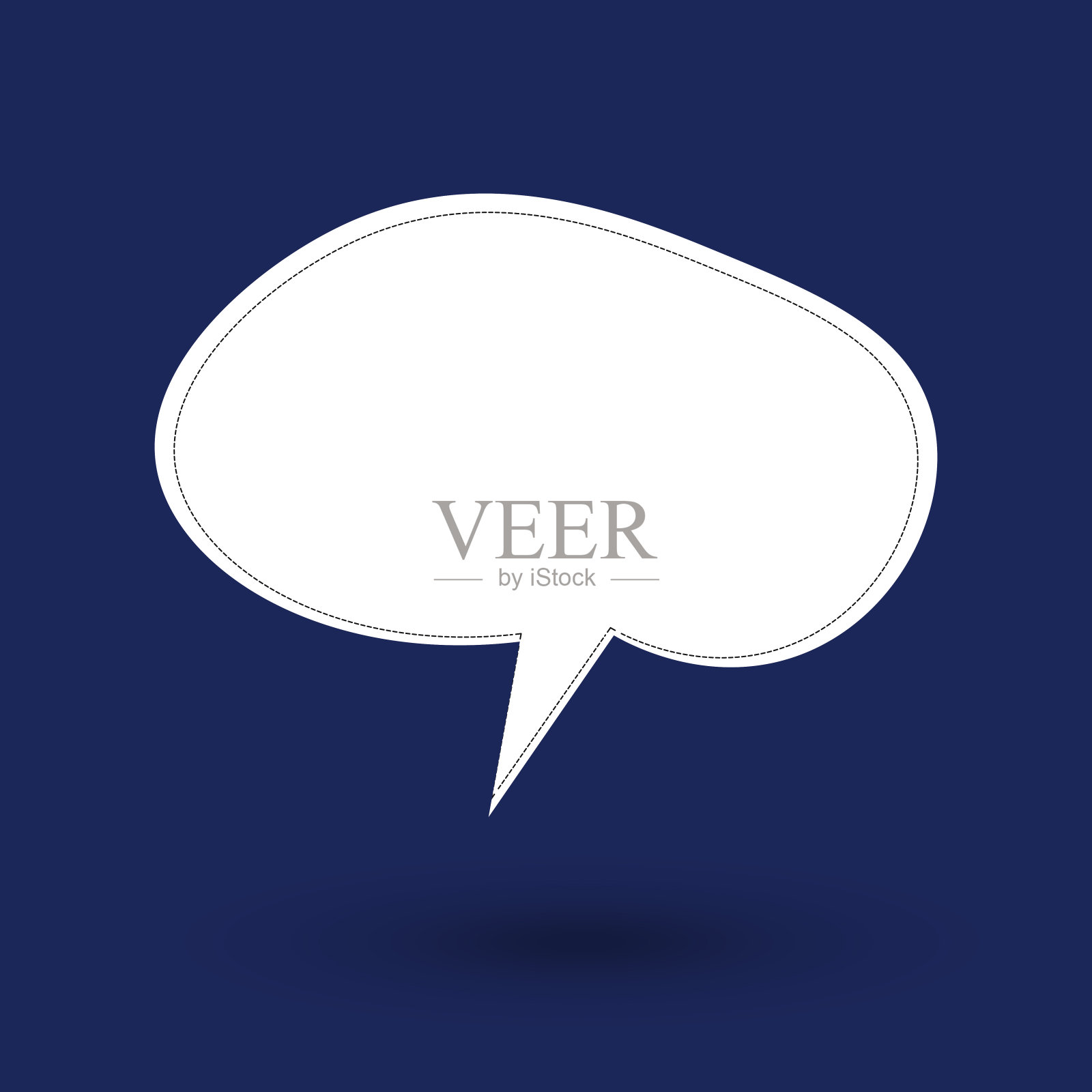 黑色背景下的语音泡泡插画图片素材