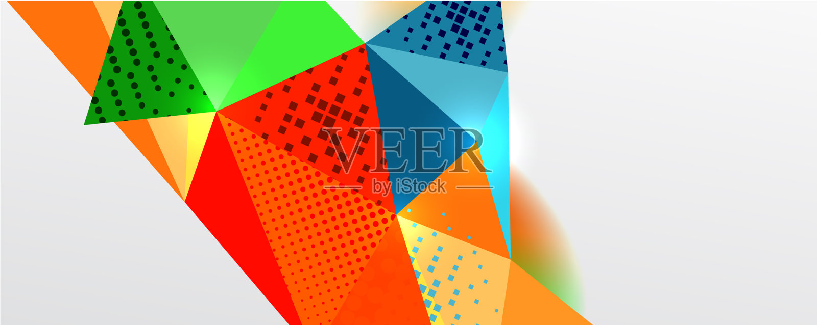 抽象背景-时髦的低多边形三角形插画图片素材