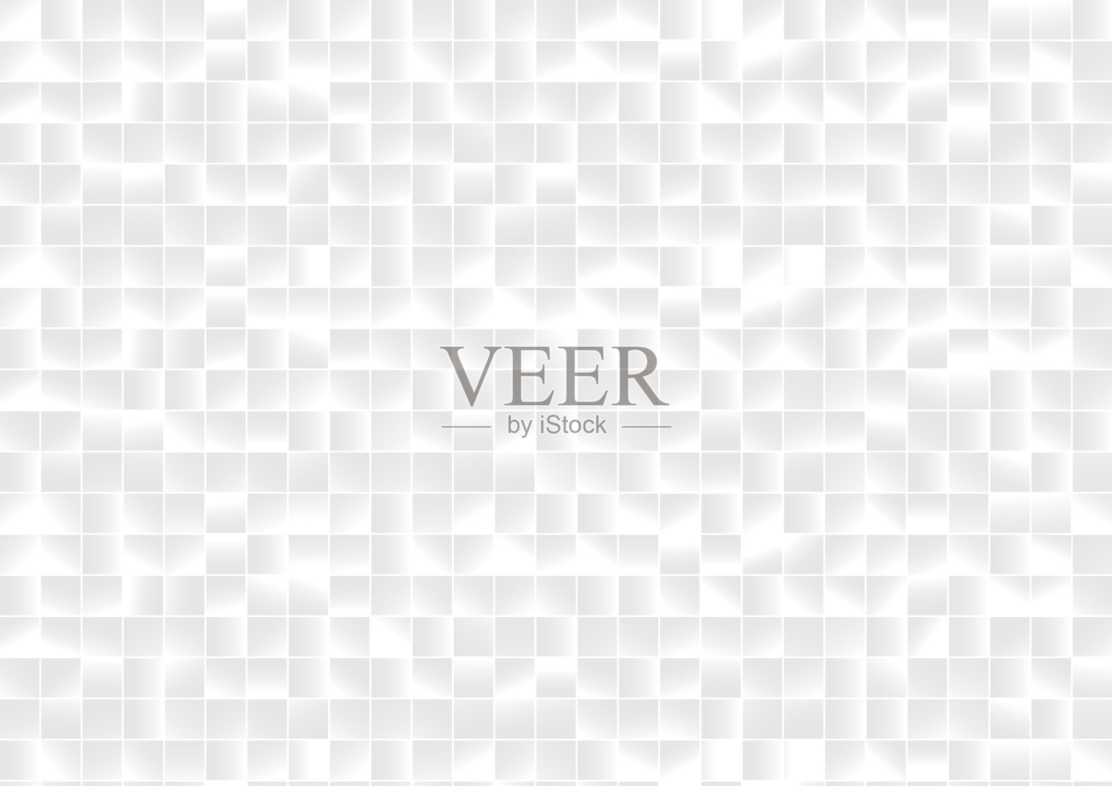 抽象图案白色和灰色的正方形网格像素的背景和纹理。插画图片素材