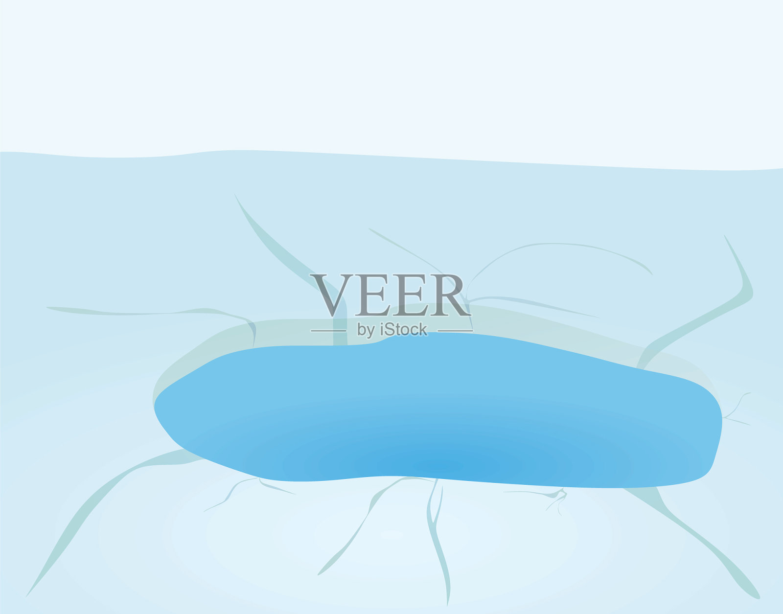 冰水洞插画图片素材