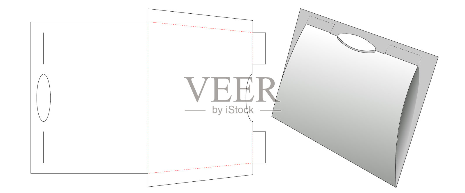 纸板夹模切模板插画图片素材