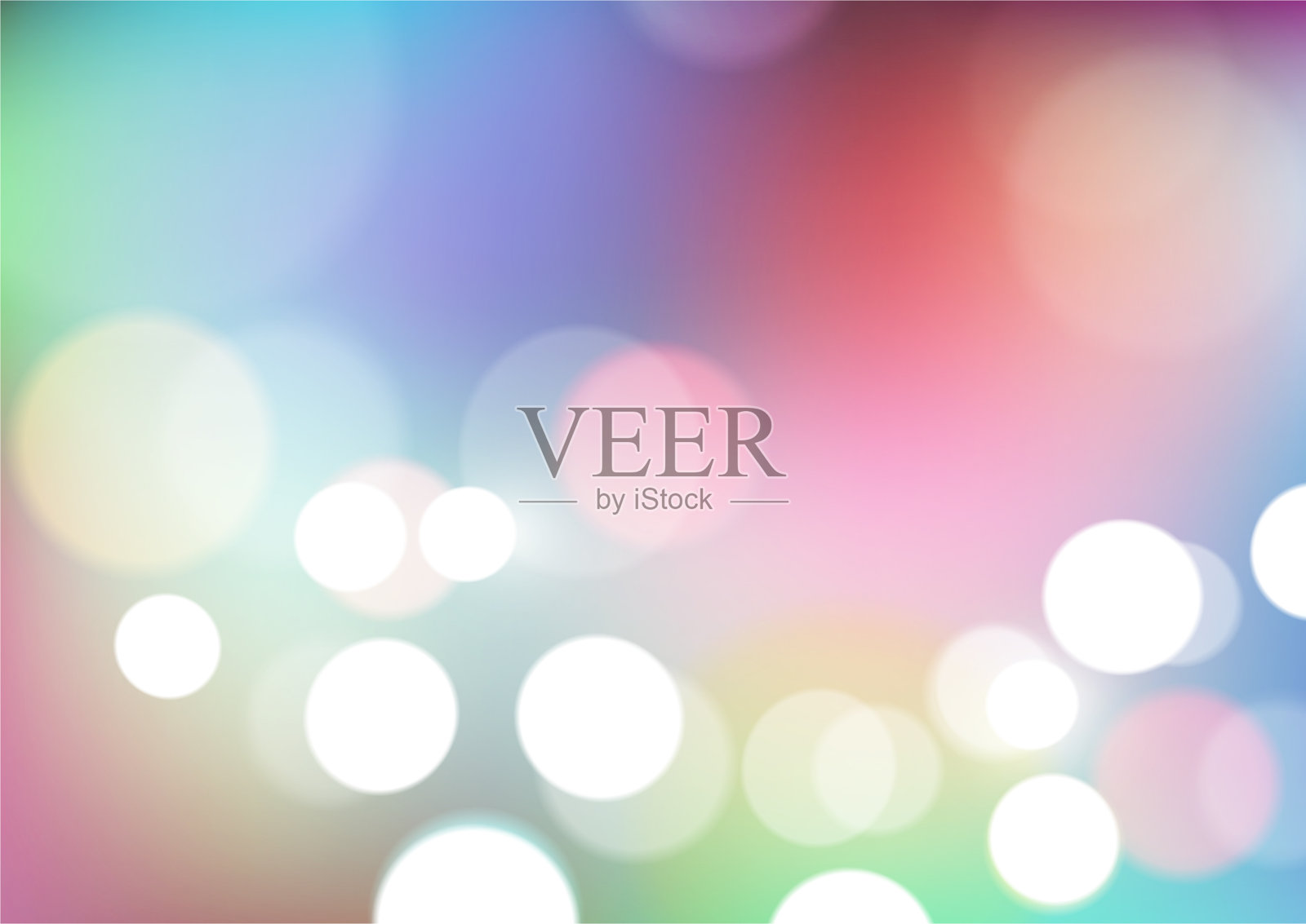 散景灯光在模糊的颜色背景上插画图片素材