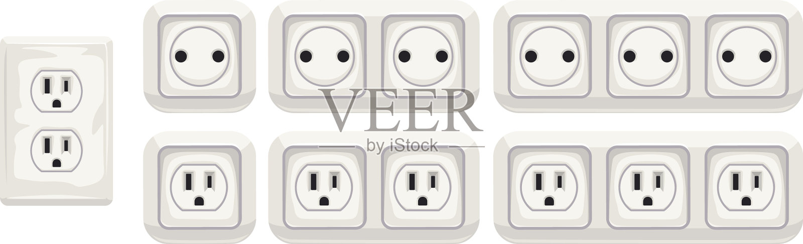 插座设置插画图片素材